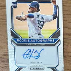 2021 Panini Prizm Cristian Javier RC AUTO # RA-CJ Rookie Autographs Astros