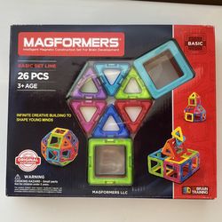 Magformers Basic Set Line 26 Pcs Building Kit Toys For Age 3+