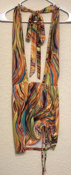 SHEIN Rouched Halter Dress