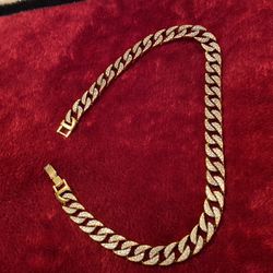 Gold And Diamond Cuban Link Chain