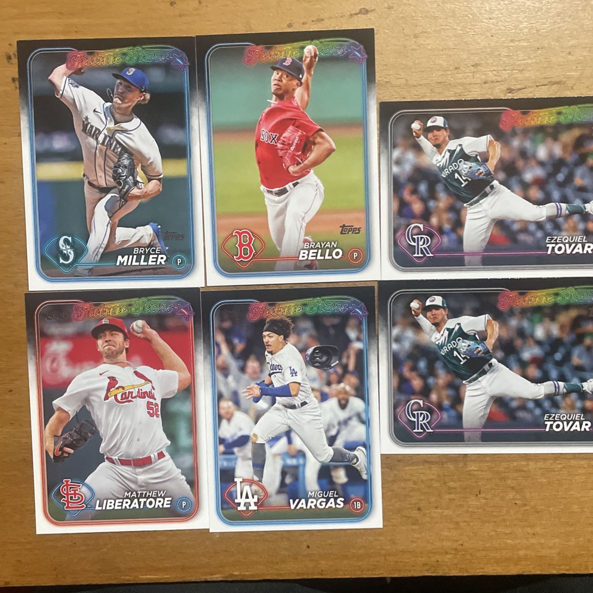 2024 TOPPS LOT OF 6 FUTURE STARS CARDS