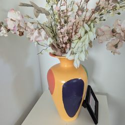 Multicolor Vase With Flowers