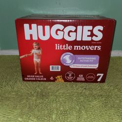 Huggies Little Movers Size 7(68 Diapers)