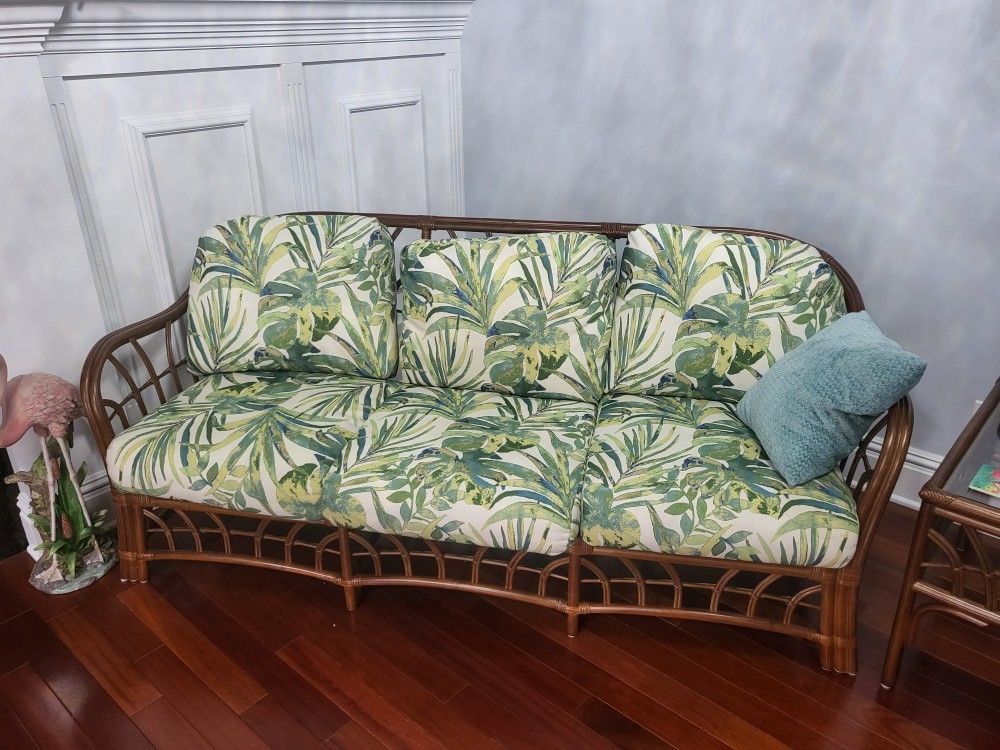 Pecan Bamboo 9 Pc Living Room