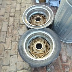 2---- 14x7 WIRE WHEELS,! JUST ROLLERS!175$