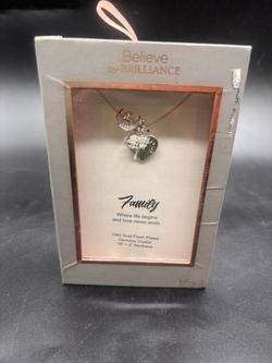 Believe by Brilliance Family Heart Pendant Necklace
