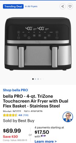 Bella pro 4qt dual air fryer**NEW**