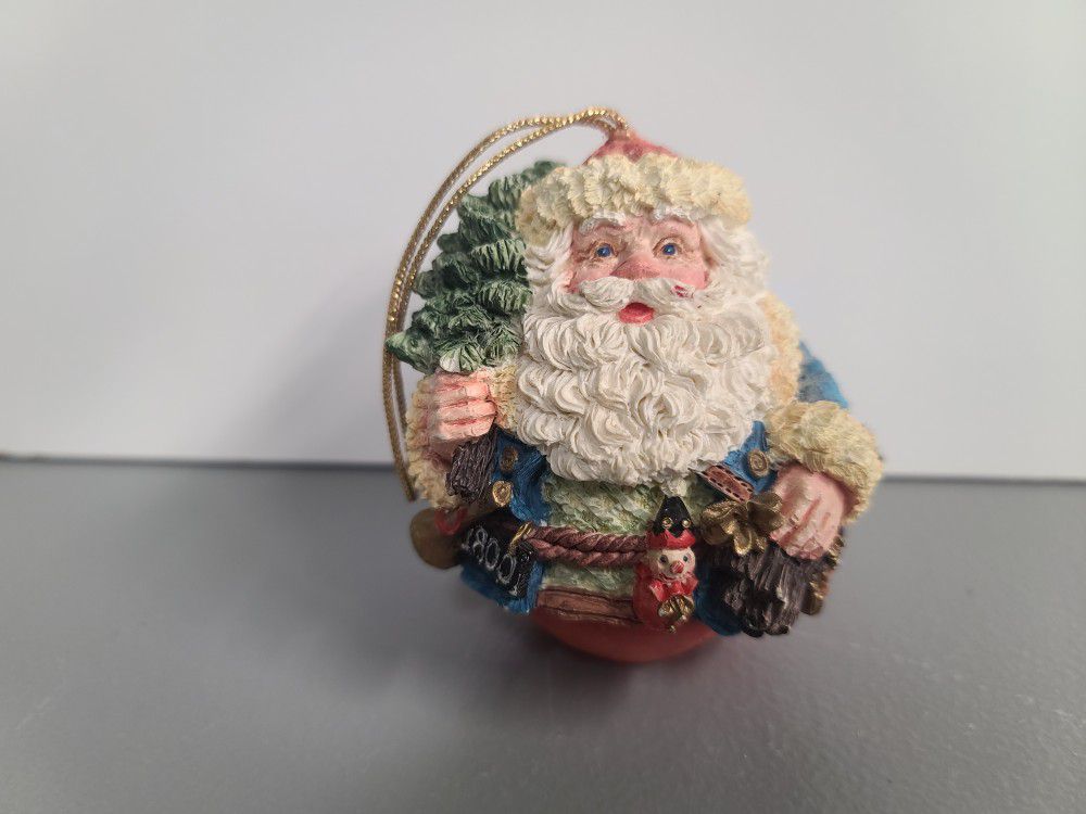 Vintage 1993 Roman 1800 American Santa Roly Poly Christmas Ornament 