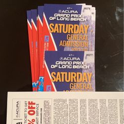 LONG BEACH GRAND PRIX TICKETS SATURD APRIL 9 $50 Each