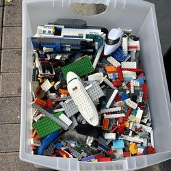 Bin full of LEGOS