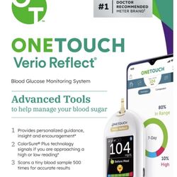 OneTouch Verio Reflect Blood Glucose Meter with ColorSure Technology for Diabetes Management
