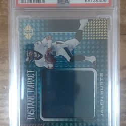 2020 Panini Illusions Jalen Hurts Instant Impact Relics PSA 9 