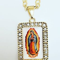 Virgen De Guadalupe Oro Laminado