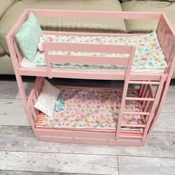 Our Generation Dreams for Two Pink Bunk Beds Set Fits 18" Dolls