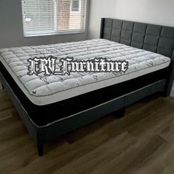 New Queen Bed Frame With Mattress 