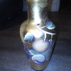 Gold Colored Vase As Is