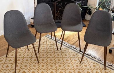 Set of 4 Gray Dining Chairs