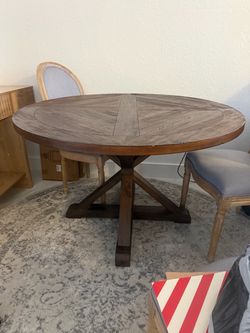 Round 48” Dining Table Brown