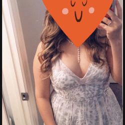 White Silver Party Dress 