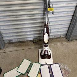 Shark Steam & Scrub All-in-One Hard Floor Steam Mop White Burgundy S7001