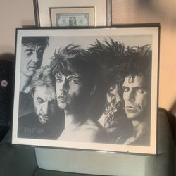 1986 Bradgord John Salamon poster print Rolling Stones Mick Jagger
