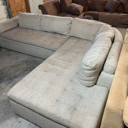 Off White L Shaped Sectional Couch “WE DELIVER”