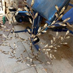 Golden metal wall art