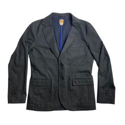 Hugo Boss Orange luxury fine herringbone charcoal gray blazer sport coat  28” shoulder to bottom  21” across underarms  19” across waist  25.5” should