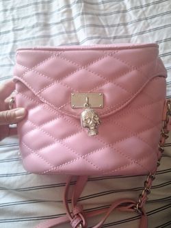 Betsey Johnson Pink Quilted Crossbody Bag