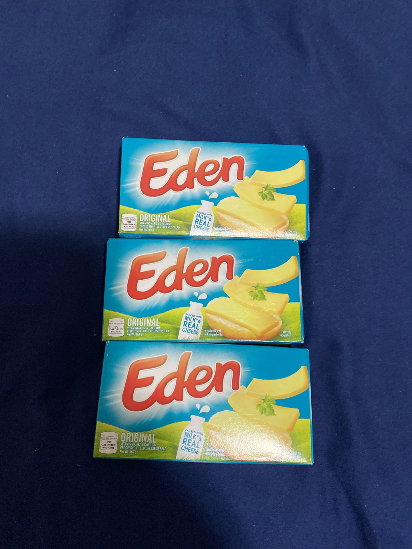Eden cheese Filipino. 160g each. 3 Pack.