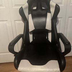 Black And White Gamer Chair