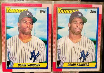 2 Deion Sanders Baseball Error Cards #61
