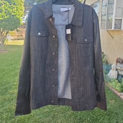 Men's Large Jacket Denim Trucker New 