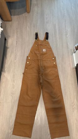 Carhartt bib overalls / duck canvas overalls 34x32