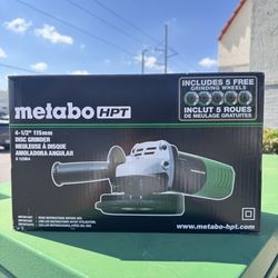 Metabo HPT G12SR4 4-1/2” Angle Grinder – Corded – Includes 5 Grinding Wheels – Excellent Condition