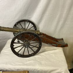 Denix 1/10 French 1700 Louis XIV Field Cannon 29” Long 17” Barrel Wood & Brass
