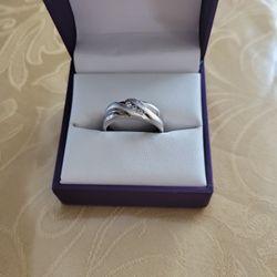 10k White Gold Men Wedding Ring