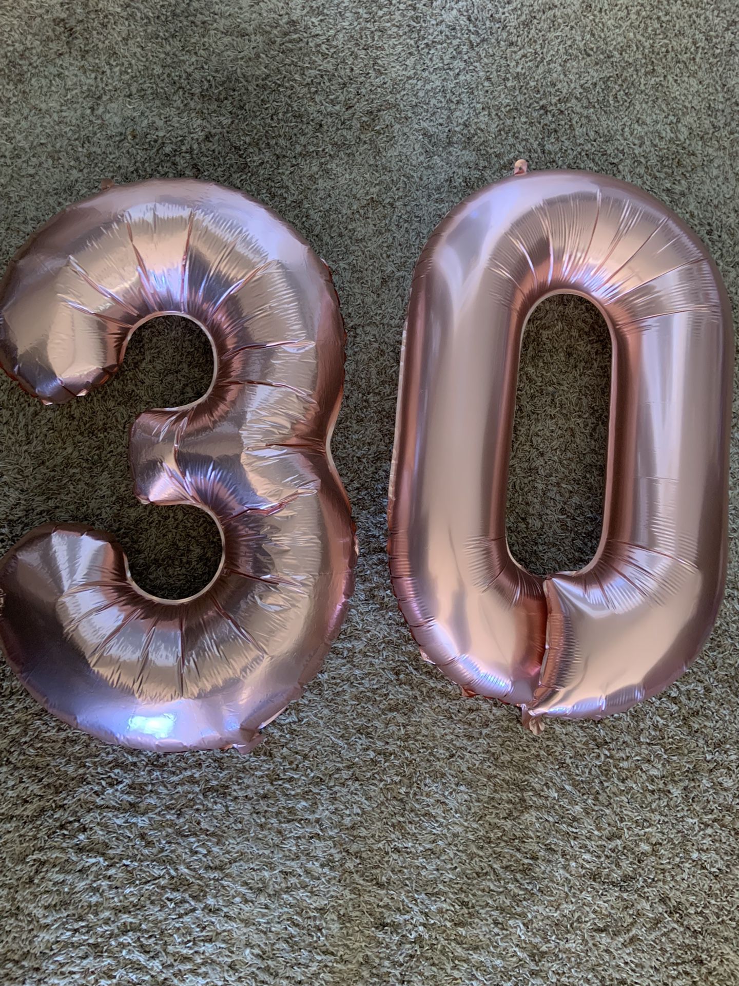 30 & Champagne rose gold Balloons