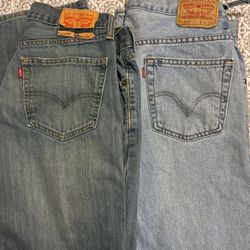 Levi Jeans Size 36x32 & 36x30 