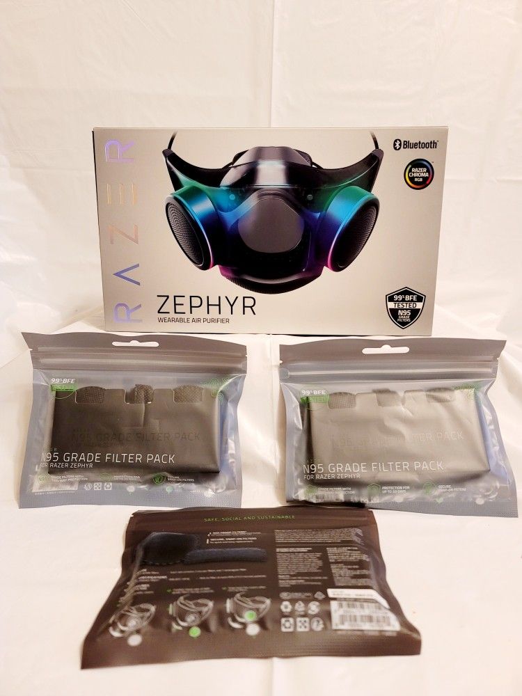 Razer Zephyr N-95 Air Filter Mask Starter Pack $300