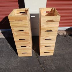Ten Wood Storage Boxes