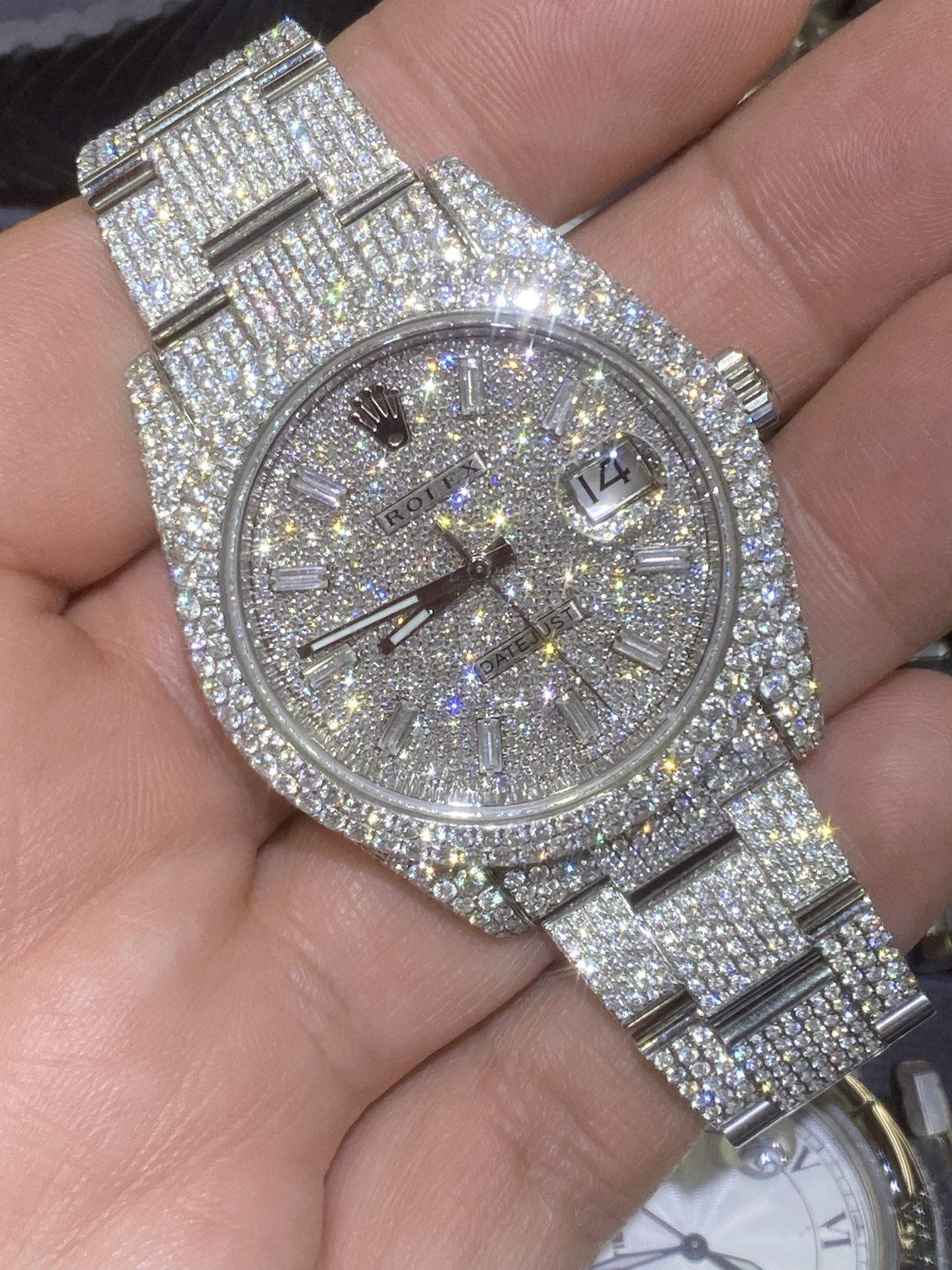 Rolex 41mm Vvs Datejust Natural Diamonds Box Papers Biy Sale Trade Cars Art Watches Gold Silver Coins Scrap 24k 14k