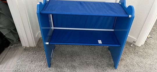 Blue Kids Two-Tier Storage Shelf