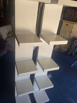 White shelves