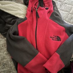 North Face Vintage Hooded Fleece Zip Up