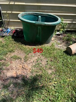 Large Green Plastic Livestock Water Trough