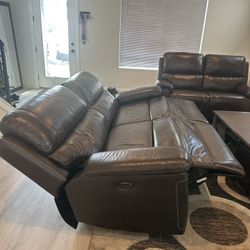 Luxury Leather Reclining Couches 