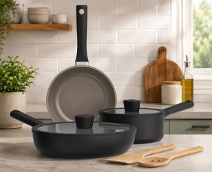Bella 7-Piece Cookware Set, Black
