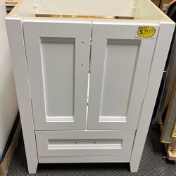 Home Decorators Collection Ridge 24 in. W x 22 in. D x 34 in. H Bath Vanity Cabinet without Top in White