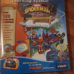 Vtech "Whiz Kid" Learning System Pre K Spiderman 